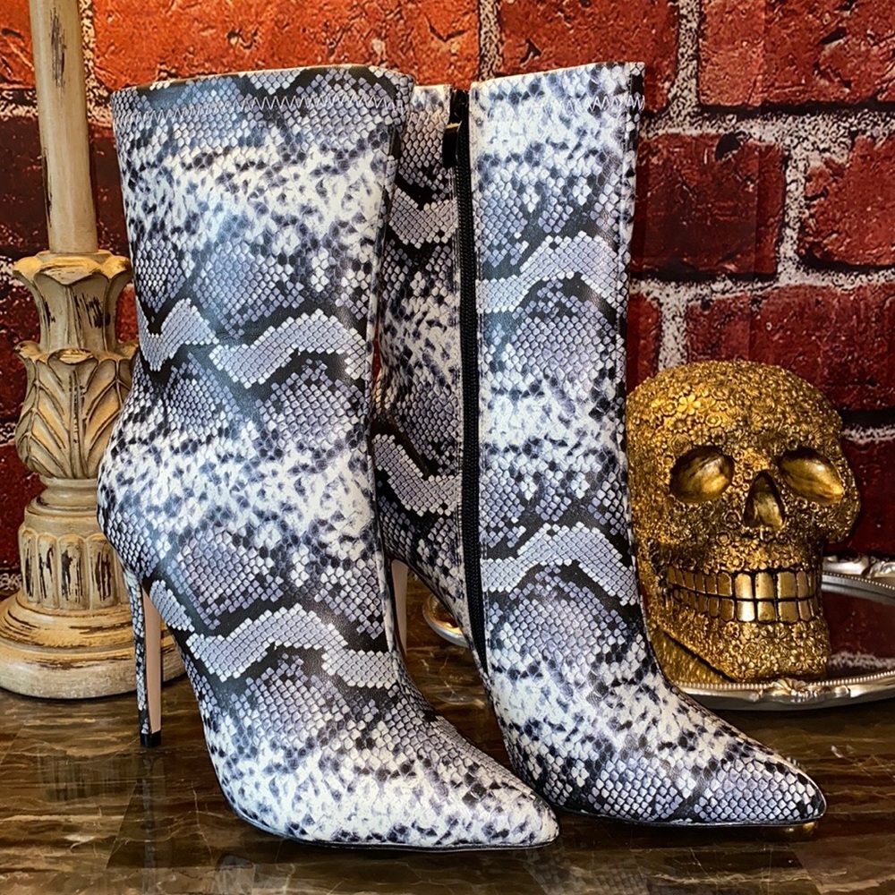 Glowing Snakeskin Boots